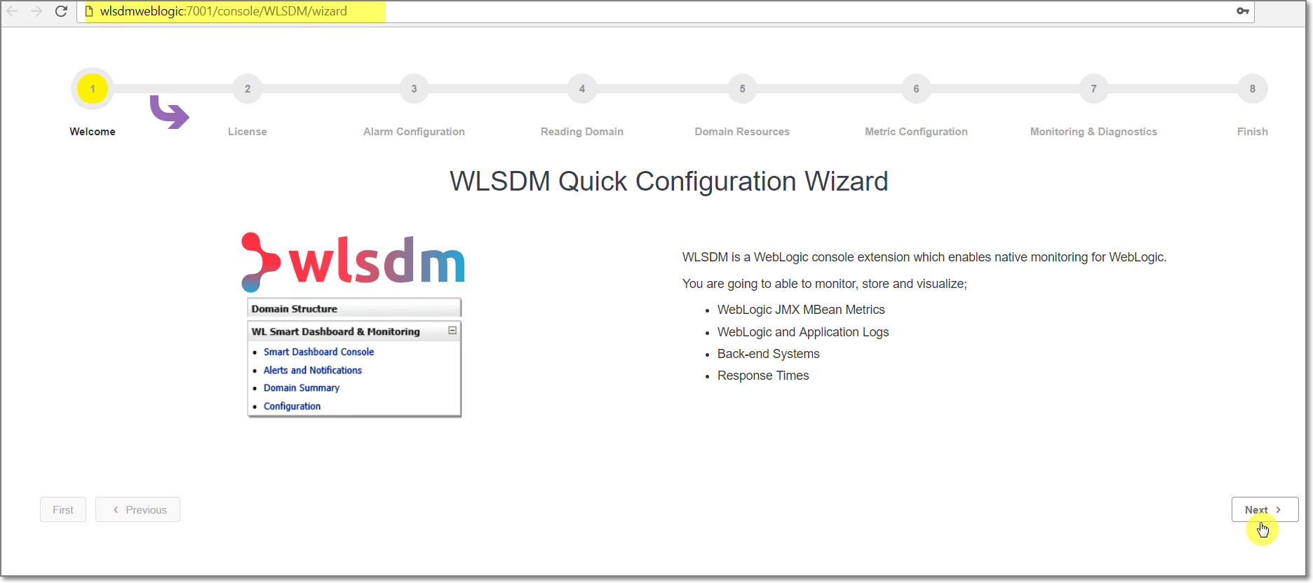  WLSDM is native, fast, responsive and user friendly diagnostic monitoring tool and dashboard. weblogic wldf, weblogic wlst, weblogic useful mbean metrics