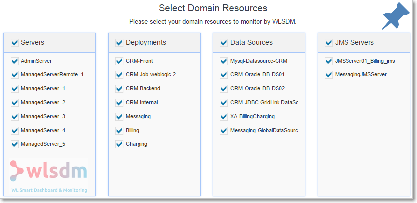 reading domain wlsdm weblogic monitoring